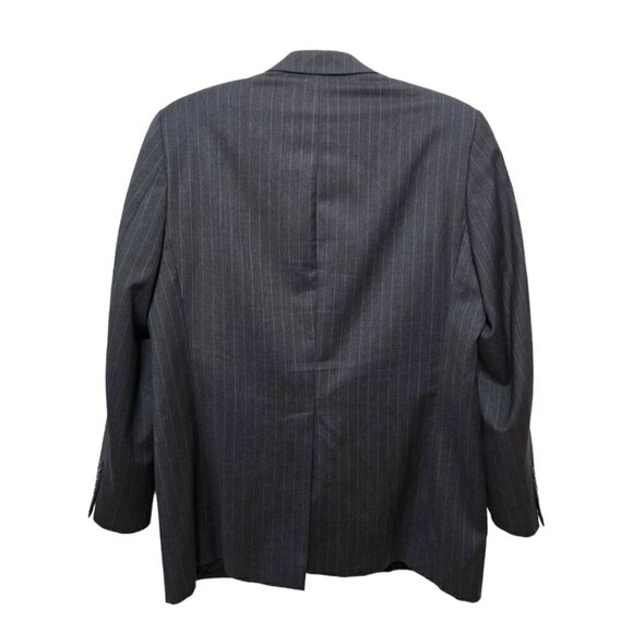 Ralph Lauren Gray Wool Pinstripe Single Breasted Blazer Sz 44L - Picture 4 of 11